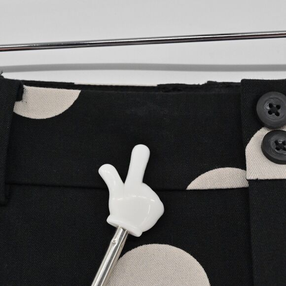 ANTHROPOLOGIE‎ Pants Womens Sz 2 Black Polka Dot The Essential Skinny Kick Flare - Picture 14 of 14